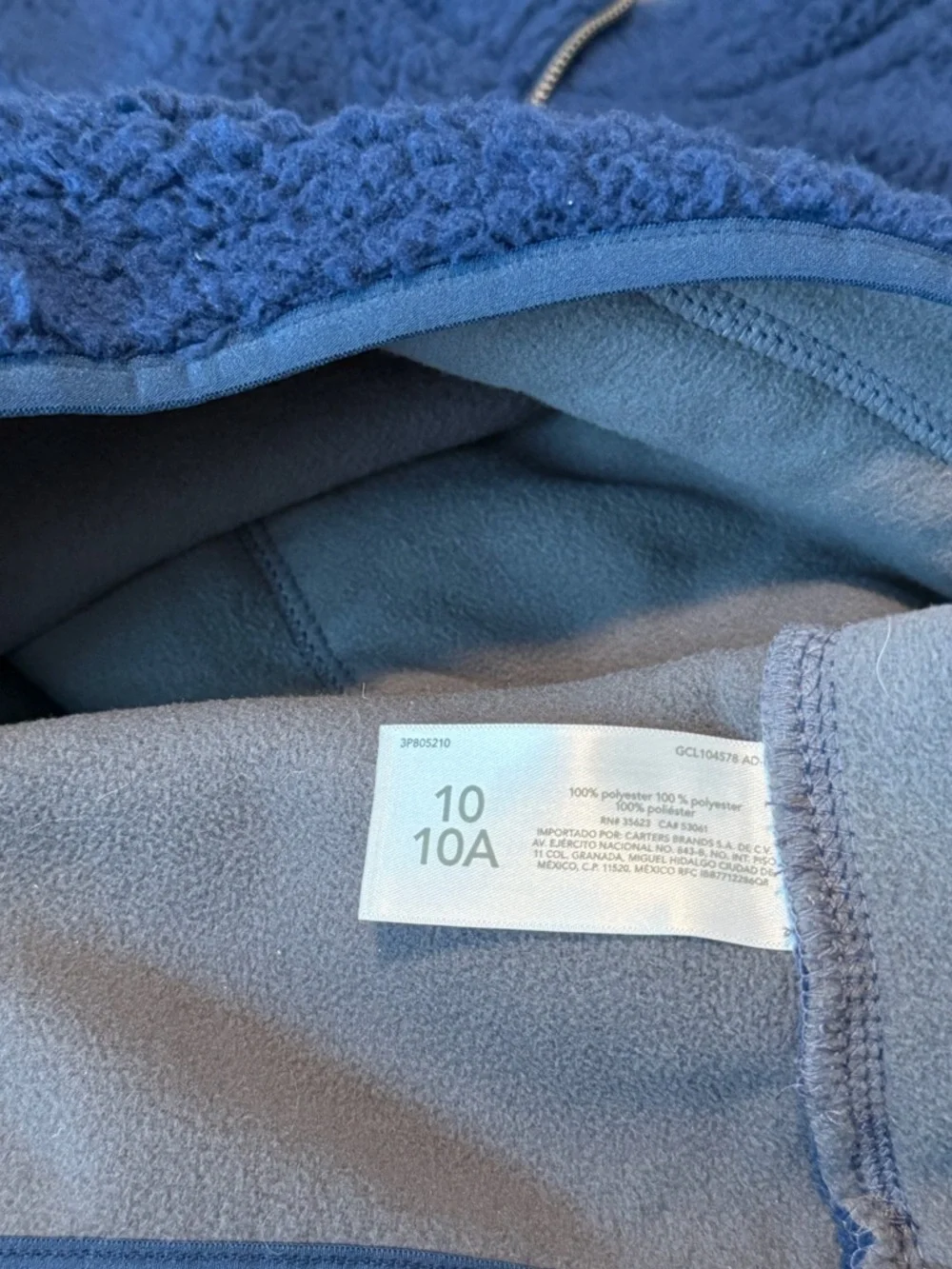 Lot of (2) Carter’s Boy’s Kid Quarter Zip Sherpa Pullover. Size 10/10A.